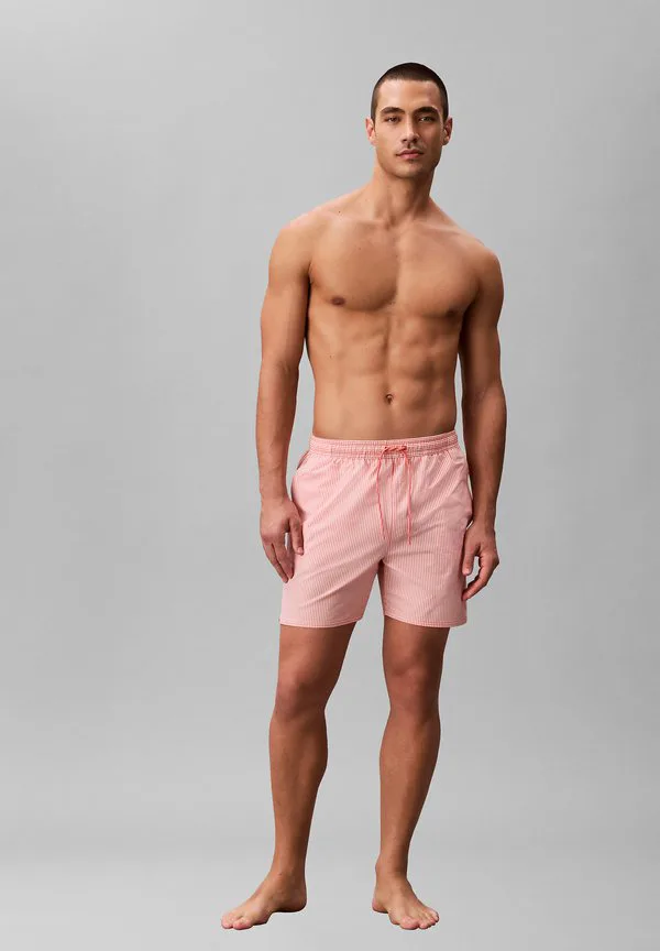Плавки средней длины на шнуровке Calvin Klein Swimwear, Sunfruit Fun/White — фото 2