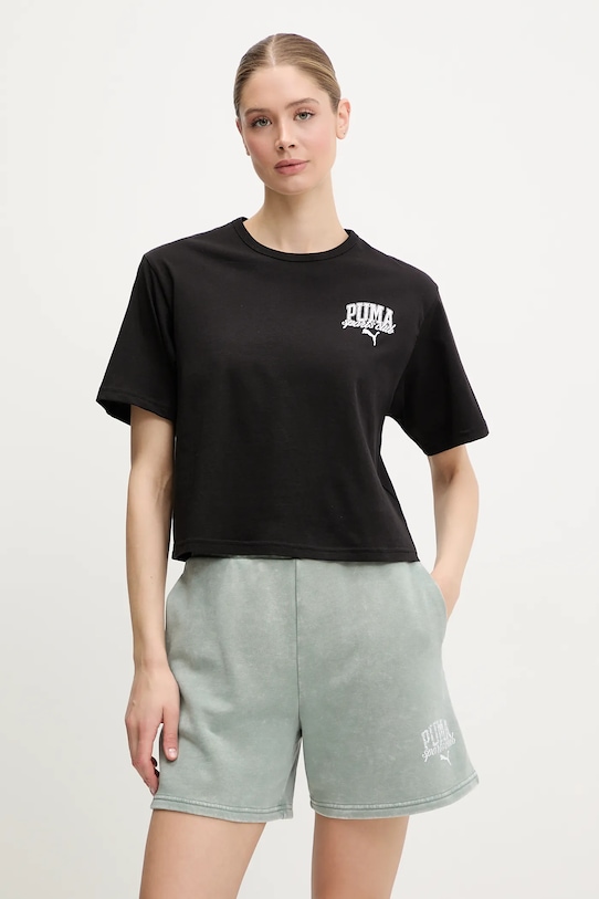 

Хлопковая футболка Puma, черный