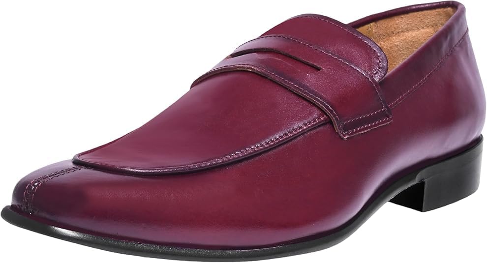 

Мужские лоферы LIBERTYZENO Penny из натуральной кожи для взрослых, удобные слипоны на Рождество, бордовый