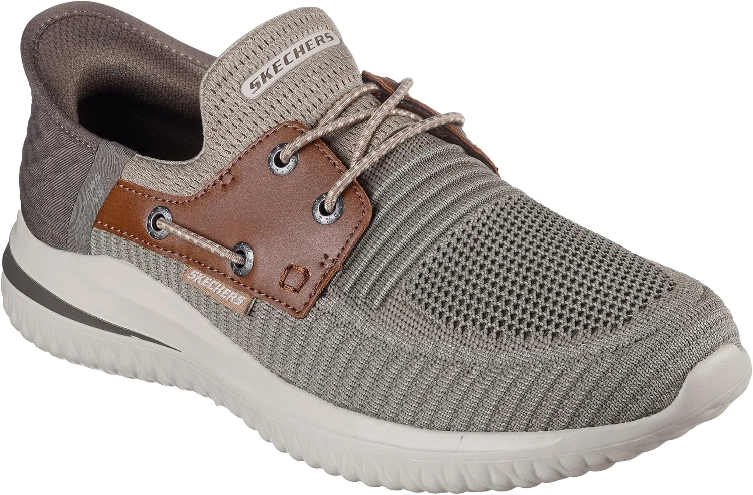 Мужские кроссовки Skechers Streetwear Delson 3.0 - Roth с низким профилем и шнурками-бинджи, коричневый — фото 4