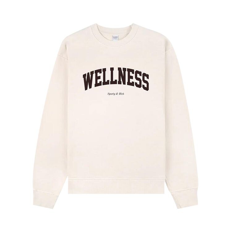 

Толстовка Sporty & Rich Sporty & Rich Wellness Ivy Crewneck Cream, белый