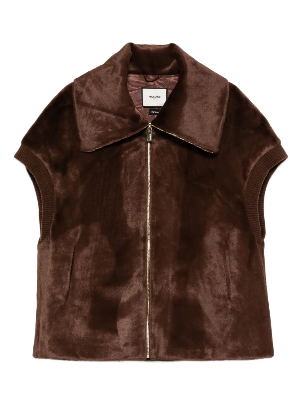 

Куртка из искусственного меха с короткими рукавами Max & Moi, коричневый
