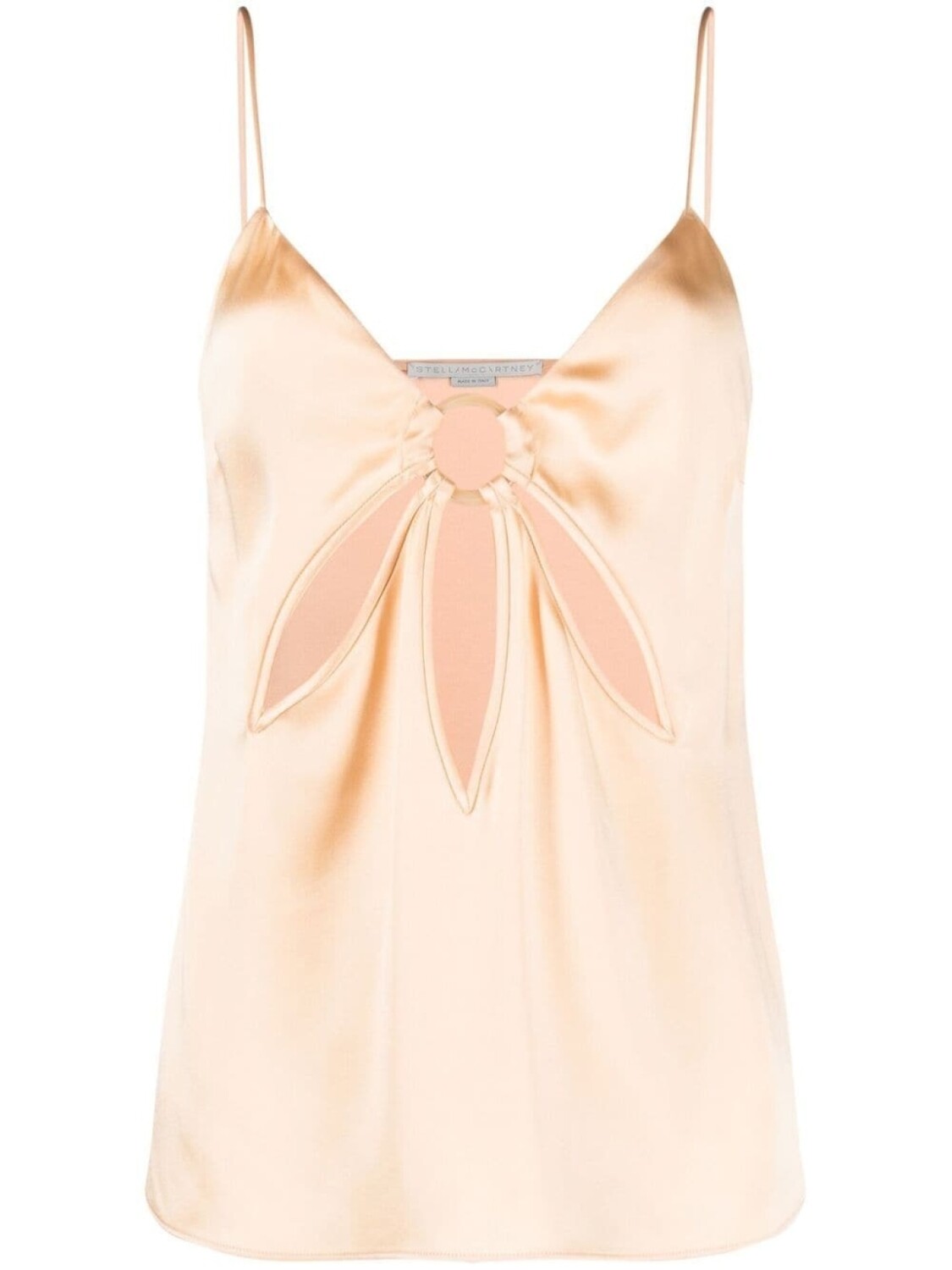 

Stella McCartney атласный топ со сборками, нейтральный цвет