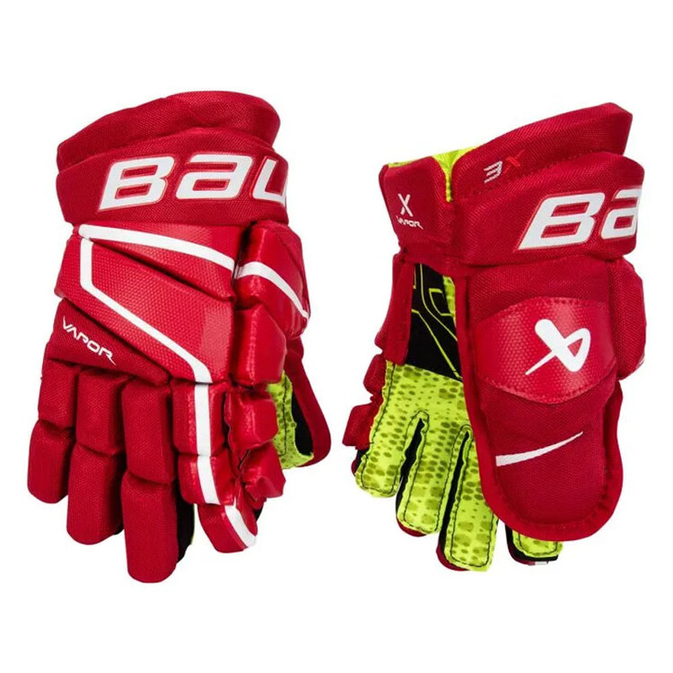 

BAUER Новая модель 2022: перчатки и защита для хоккея, промежуточный уровень, для юниоров и взрослых, красные, 28 см