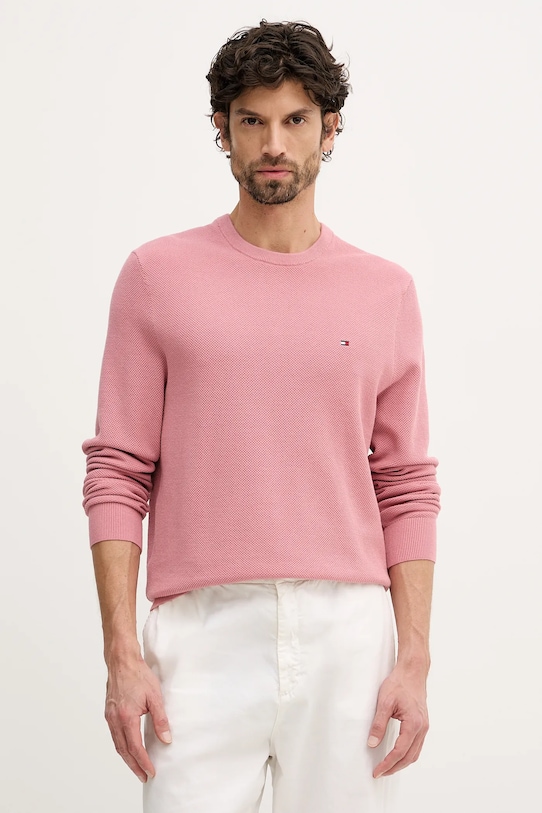 

Хлопковый свитер Tommy Hilfiger, розовый