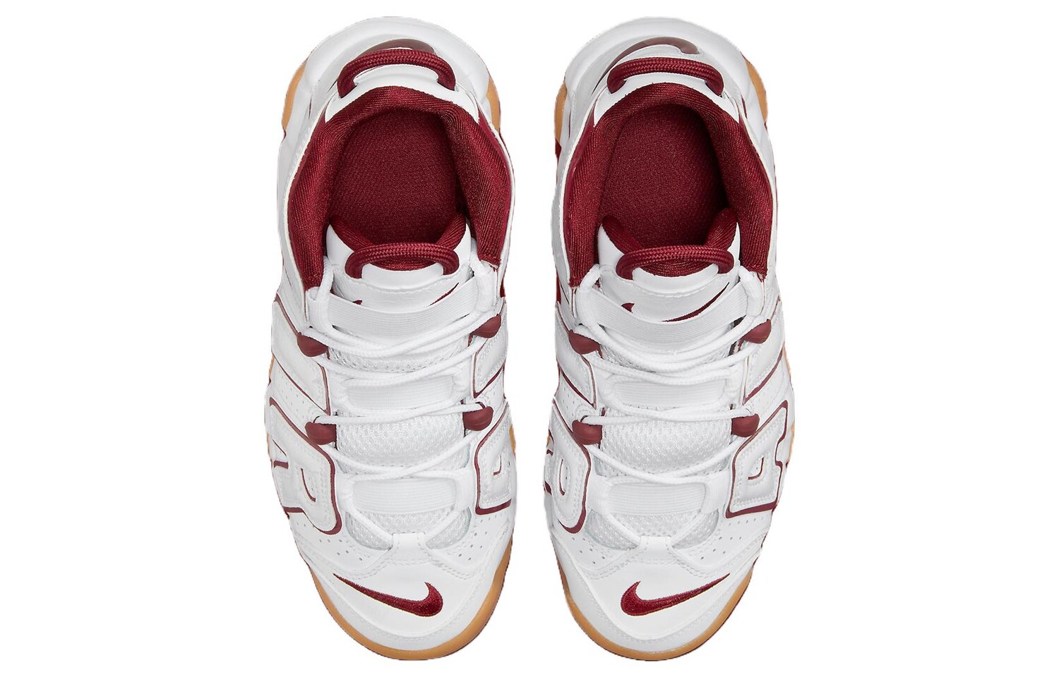 Женские баскетбольные кроссовки Nike Air More Uptempo Vintage, White/Red — фото 4