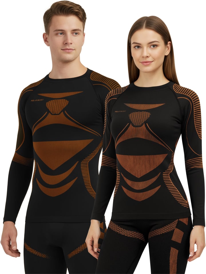 

Polar Husky 1x Терморубашка с длинными рукавами для женщин и мужчин, оранжевого цвета