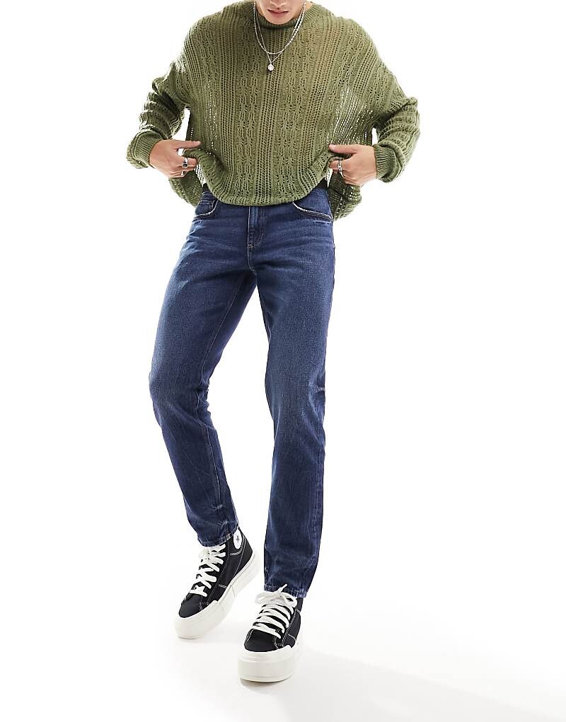 

Темно-синие узкие джинсы ASOS DESIGN