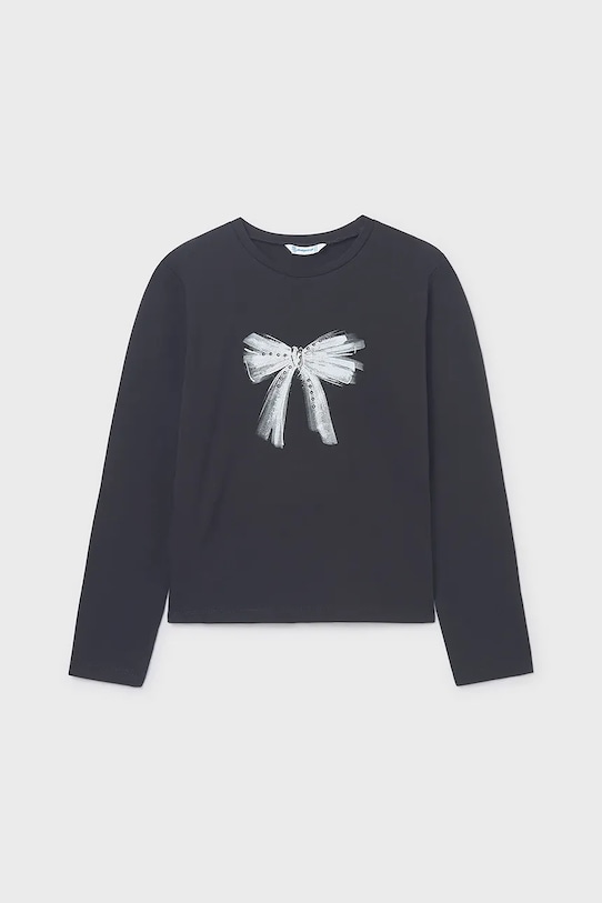 

Детская хлопковая кофта с длинным рукавом Mayoral, черный