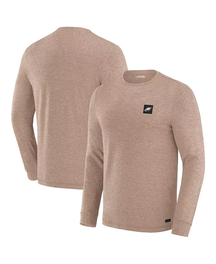 

Мужская длинная футболка с длинным рукавом Philadelphia Eagles Four Down в бежевом цвете J. Palmer