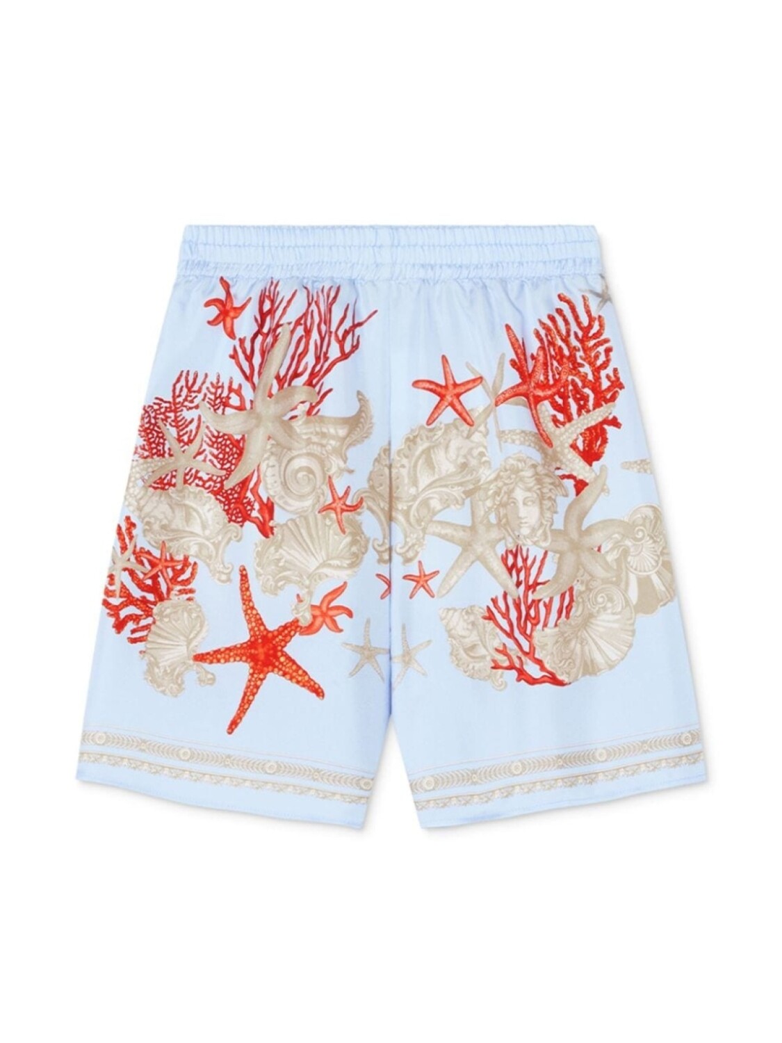 

Versace Kids шорты из шелка Barocco Sea, синий