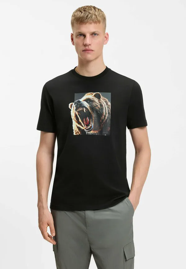 Футболка с принтом te_dobermann Boss, Black Two
