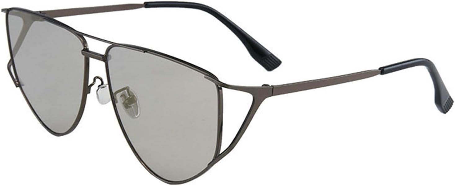 

Хелена, женские солнцезащитные очки-пилот с нерегулярными увеличенными двойными перемычками, модные и стильные, коричневые и серебристые солнцезащитные очки для мужчин helena, C3