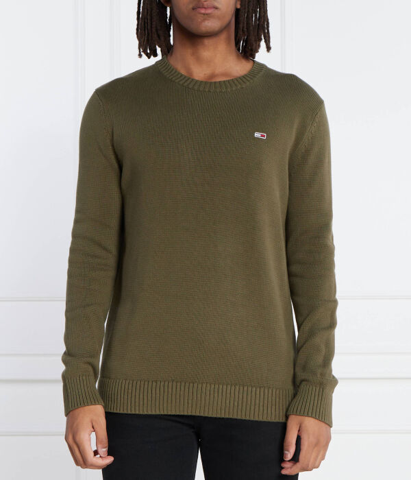 

Свитер Tommy Jeans Slim Fit, зеленый