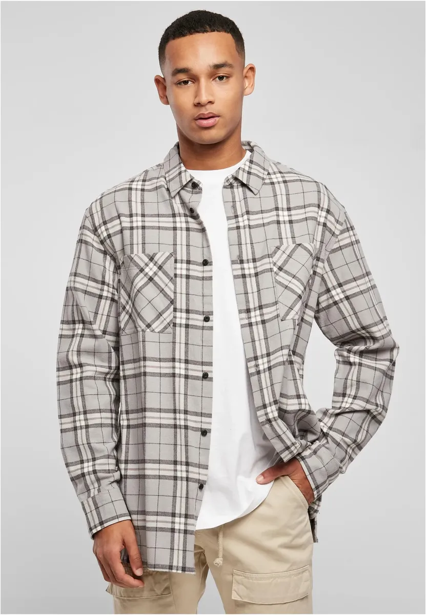 

Рубашка с длинными рукавами URBAN CLASSICS " Urban Classics Men's Long Oversized Grey Check Shirt" (1 шт.), черный