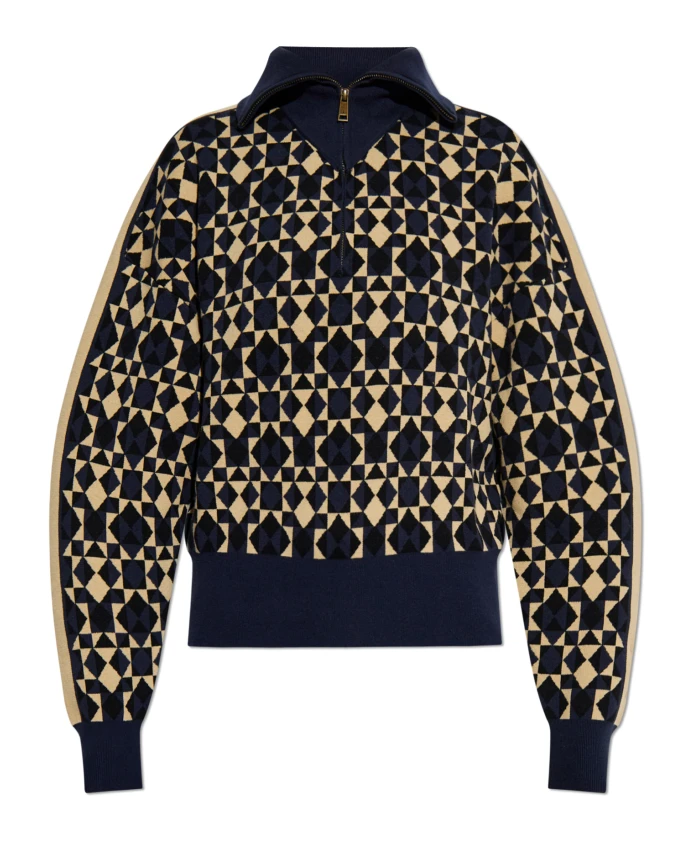 

Вязаный свитер Cosmo Cairo с половинной молнией The Upside, синий