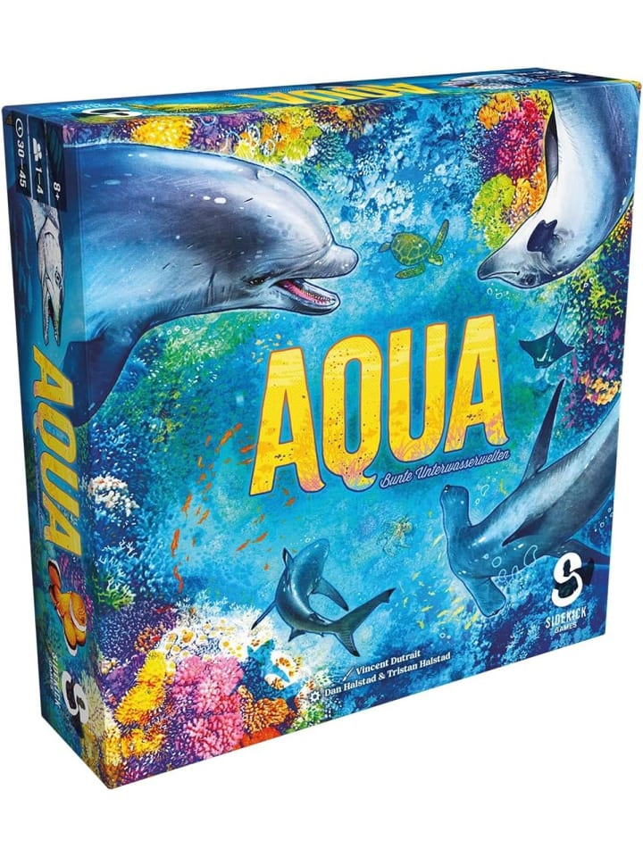 

Семейная игра «Аквамир: Красочные подводные миры» - игра на размещение фишек, 1-4 игрока, 8+ игроков, немецкий язык