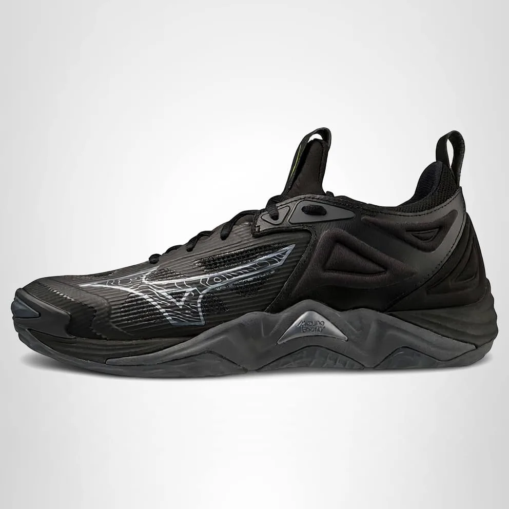 Мужские волейбольные кроссовки Mizuno Wave Momentum 3, черный/серый — фото 4