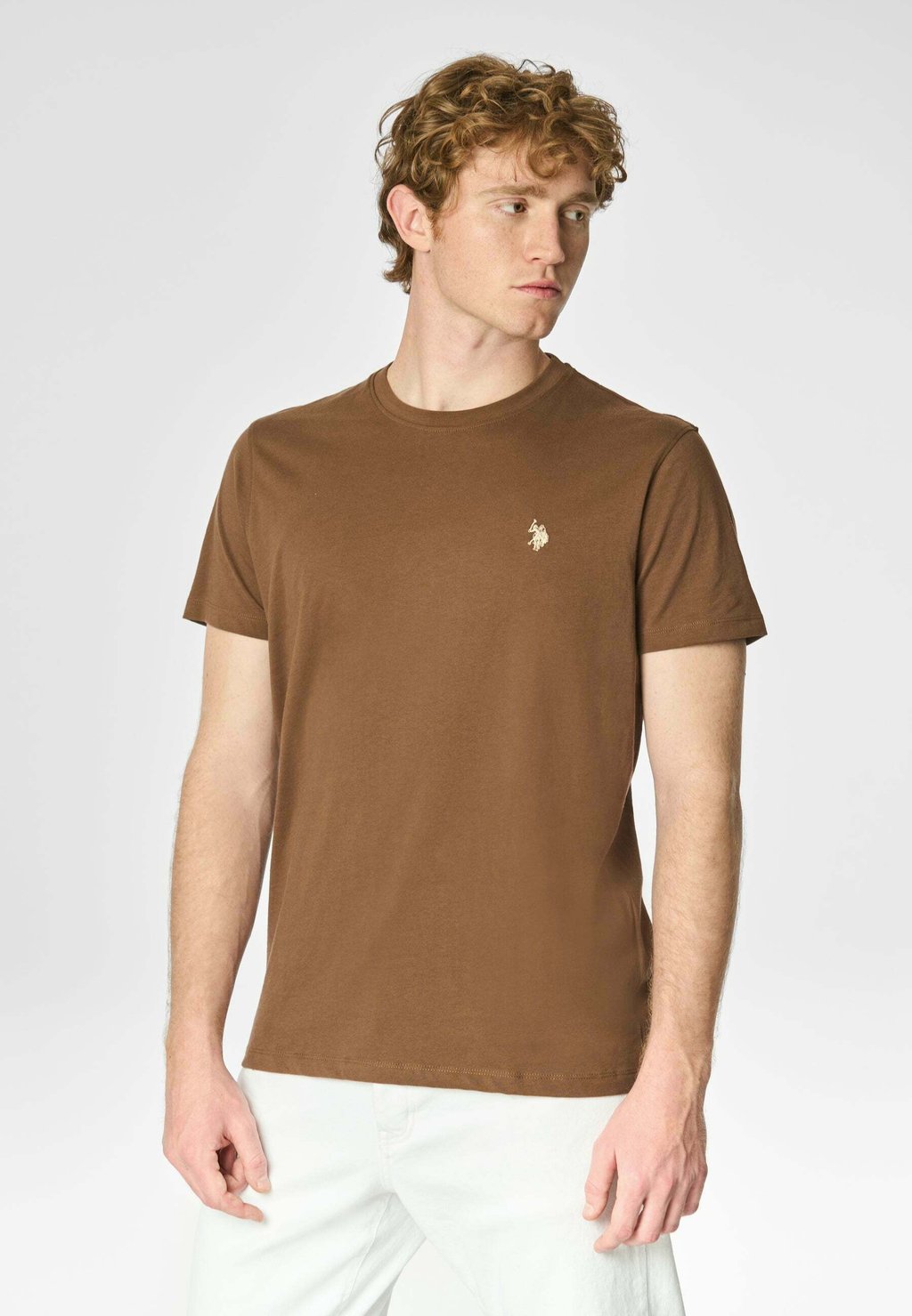 

Базовая футболка MANICHE CORTE IN CON LOGO U.S. Polo Assn., коричневый