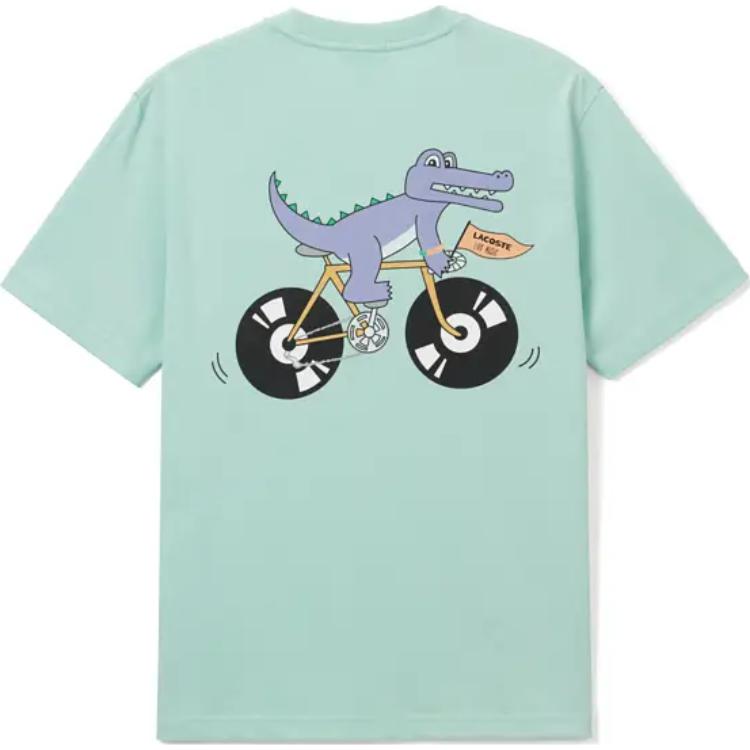 LACOSTE Футболка мужская мятно-зеленая — фото 3