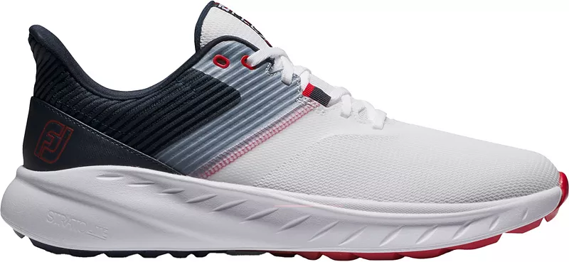 

Мужские кроссовки для гольфа FootJoy Flex, белый/темно-синий/красный
