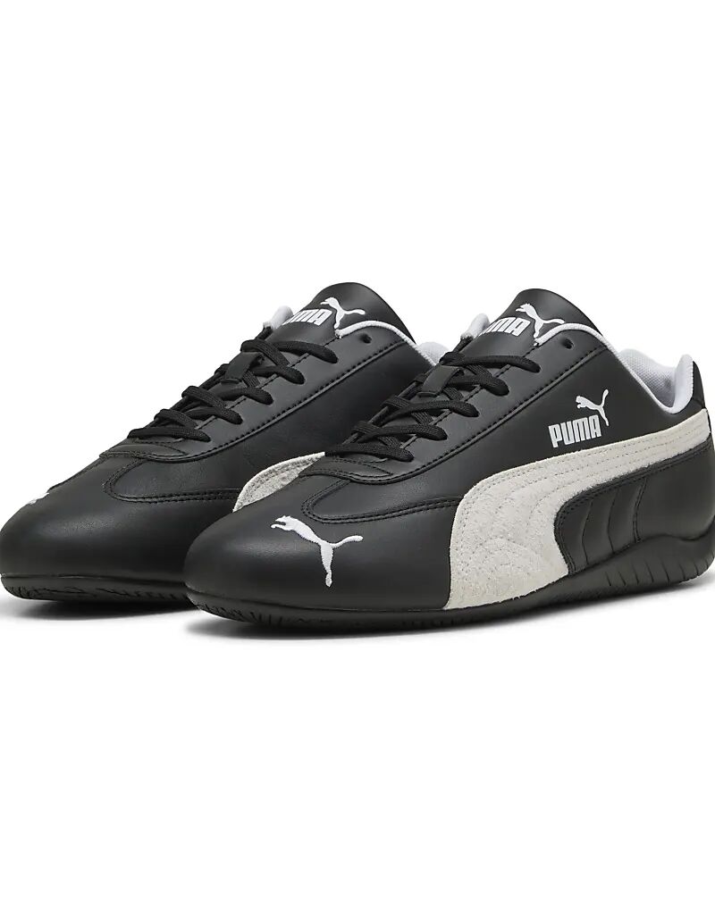 Кроссовки Puma Speedcat из кожи в черно-белых тонах — фото 2