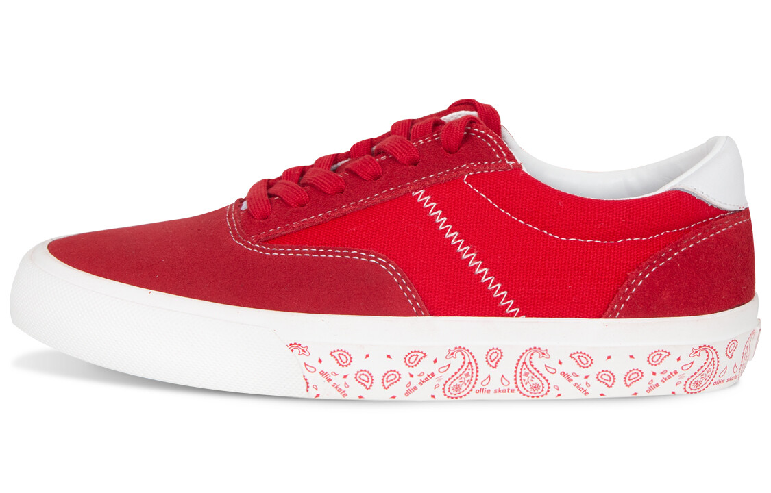 

Кроссовки ollieskate Skateboarding Shoes Unisex Low-top Red, красный