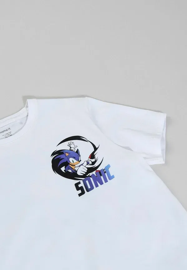Футболка с принтом Name It Sonic, ярко-белый — фото 4