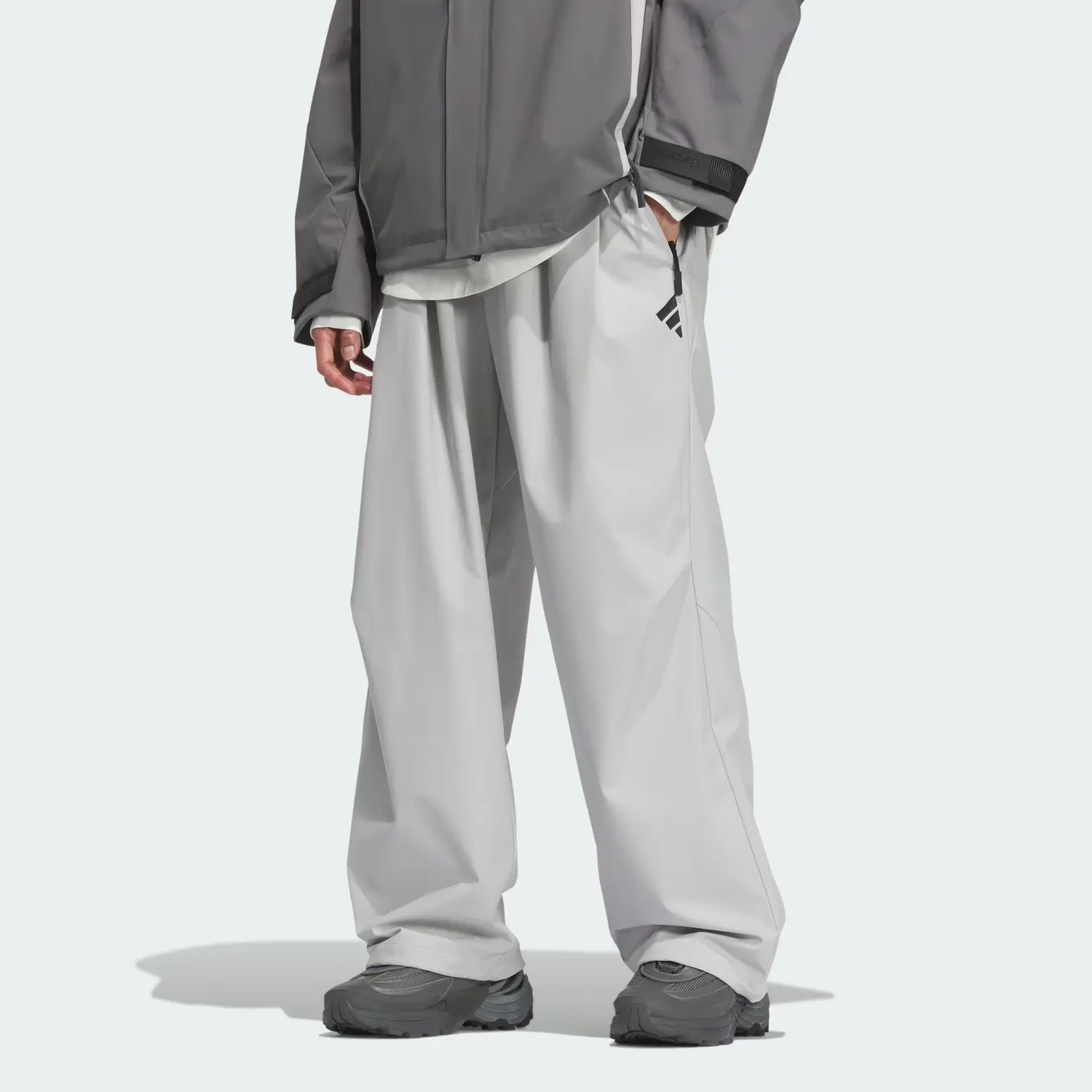 Adidas FUSTL P PT повседневные брюки мужские светло-серый — фото 4