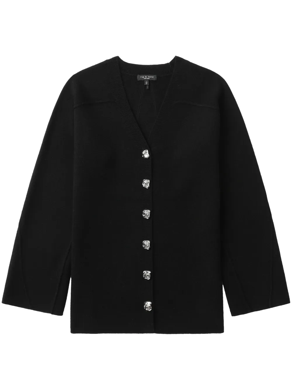 

Кардиган с V-образным вырезом rag & bone, черный