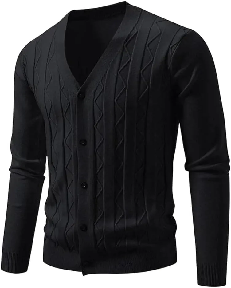 

Мужской вязаный кардиган V-образного выреза