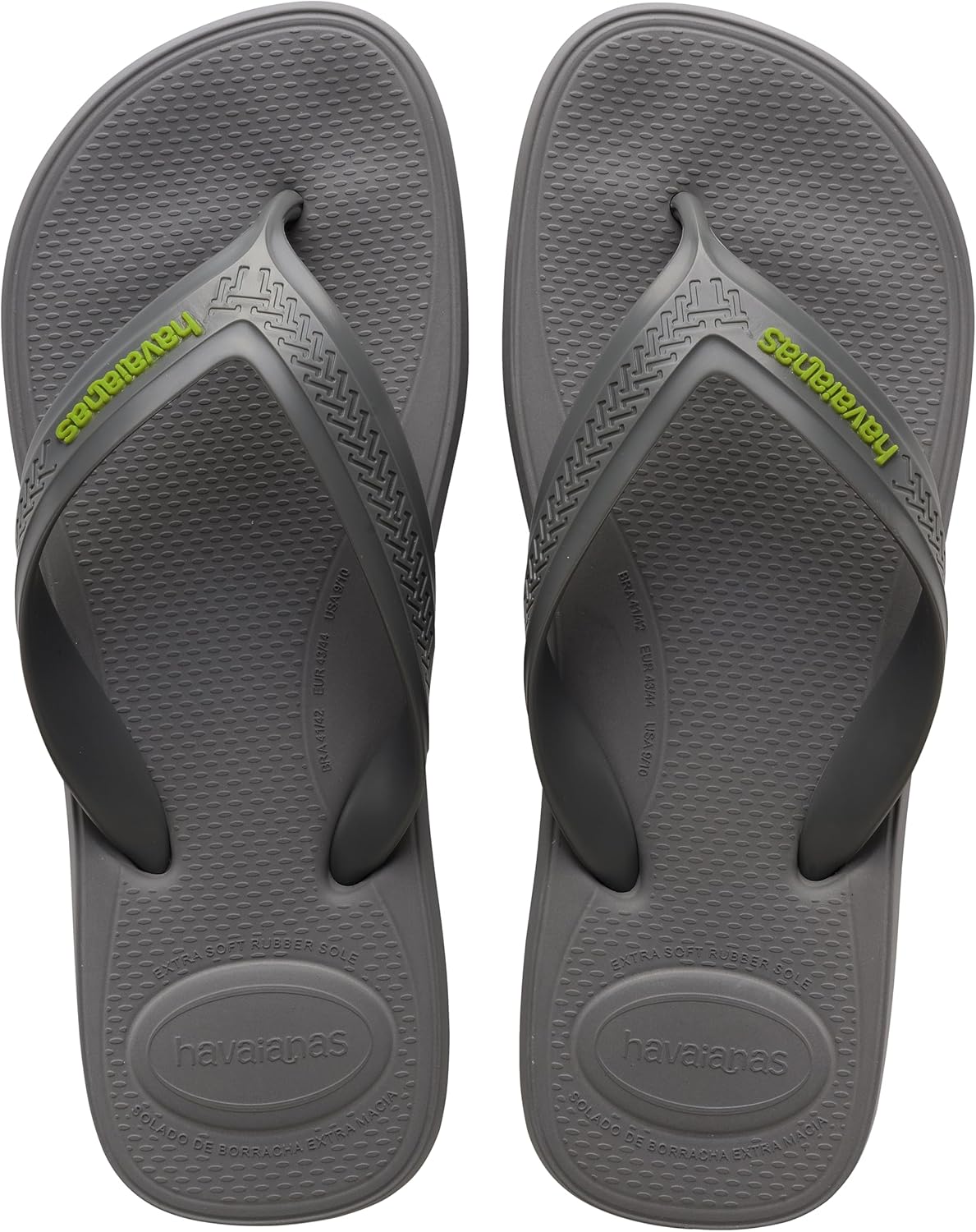 

Havaianas - Top Max Comfort, стильные, удобные и прочные шлепанцы для мужчин, с устойчивым и функциональным дизайном, анатомически правильной формой и нескользящей подошвой, серый/стальной