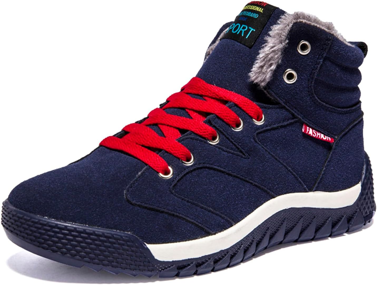 

Мужские кожаные зимние ботинки CERYTHRINA с водонепроницаемой подкладкой из меха, шнуровкой, кроссовки на щиколотке, высокие зимние туфли, Navy-9
