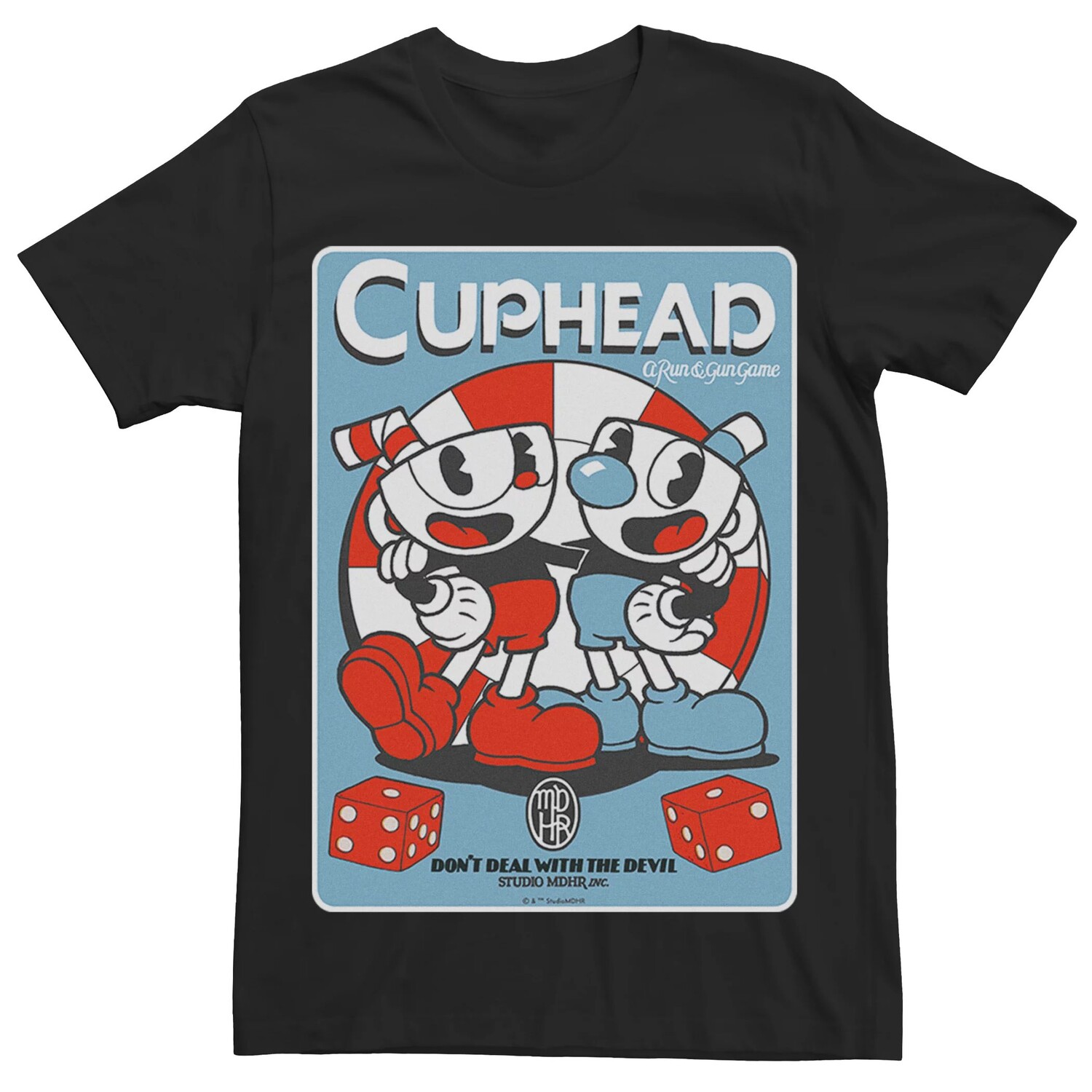 

Мужская футболка Cuphead Castle Cards Licensed Character