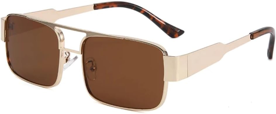 

Ретро солнцезащитные очки для женщин, модные солнцезащитные очки в многоугольной металлической оправе для мужчин, роскошные декоративные солнцезащитные очки с защитой от УФ-излучения UV400 TKKTLLT, Bls3627-c2