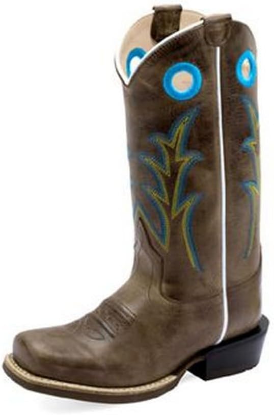 

Ботинки Old West Boots унисекс для детей, средний размер, квадратный носок, светло-коричневый