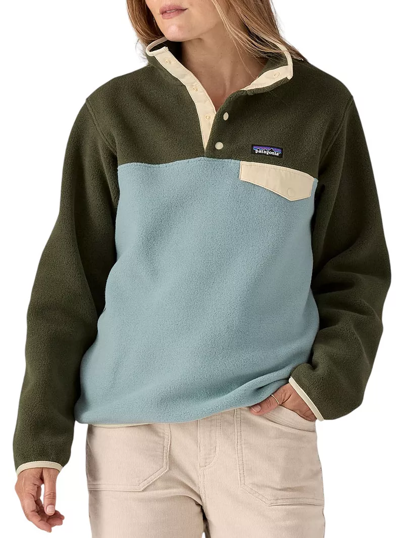 

Женский флисовый пуловер Patagonia Synchilla Snap-T, цвет Thermal Blue