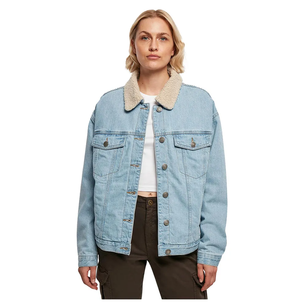 

Куртка Urban Classics Oversized Sherpa denim, синий