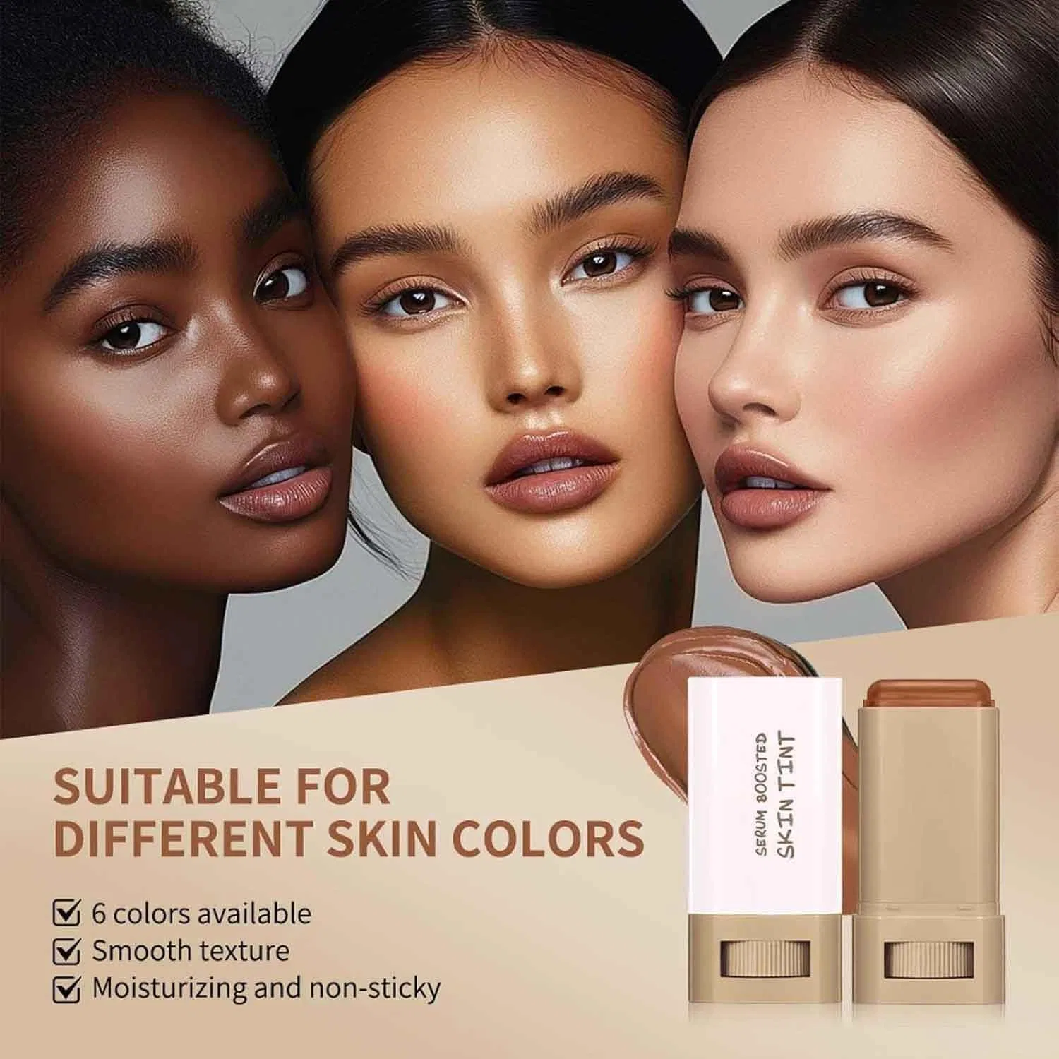 Тональный стик Beauty Balm Serum Boosted Skin Tint, увлажняющий, No brand, 18 г, Style6 — фото 3
