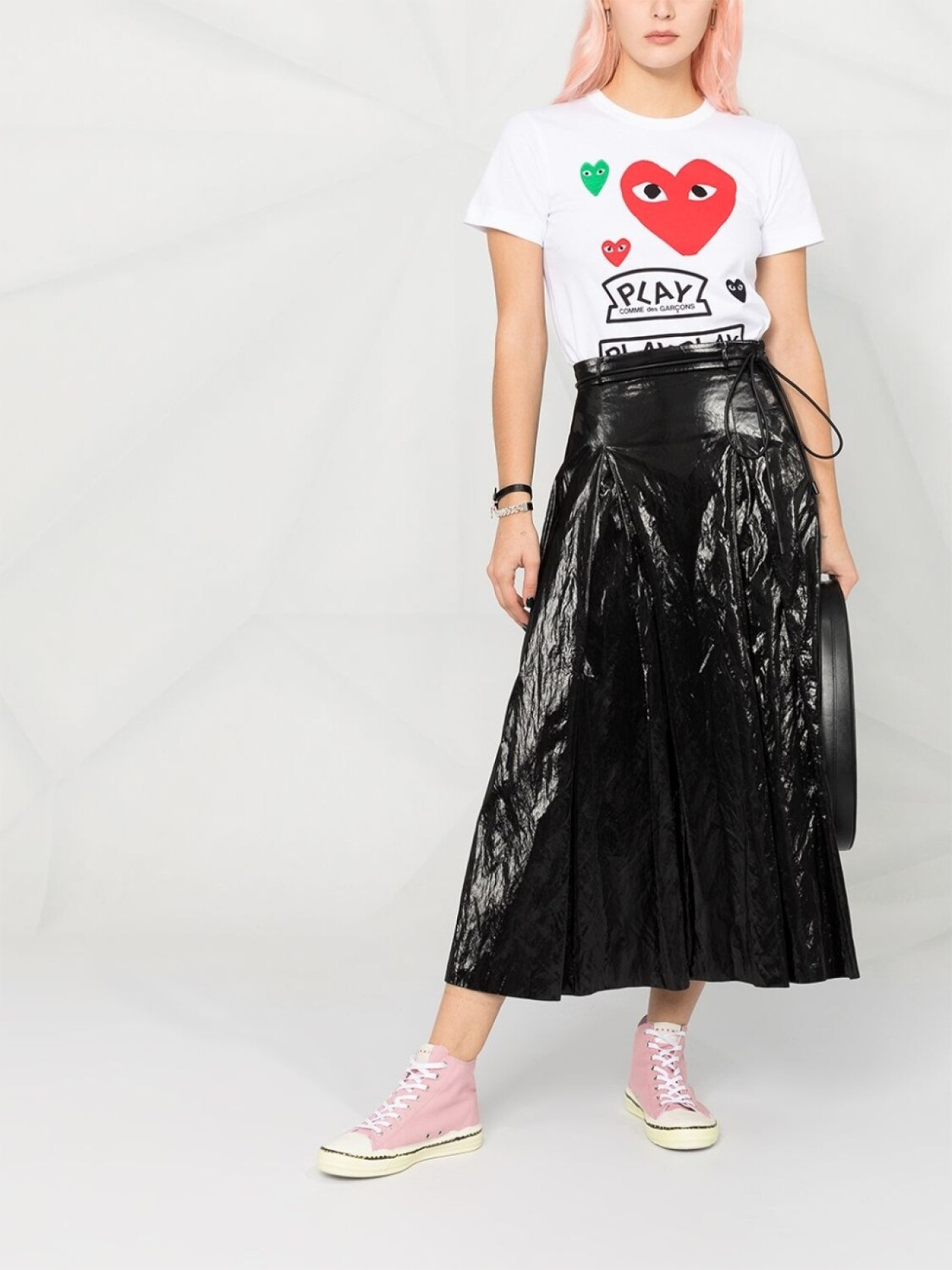 Comme Des Garçons Play футболка с короткими рукавами и принтом, белый — фото 2