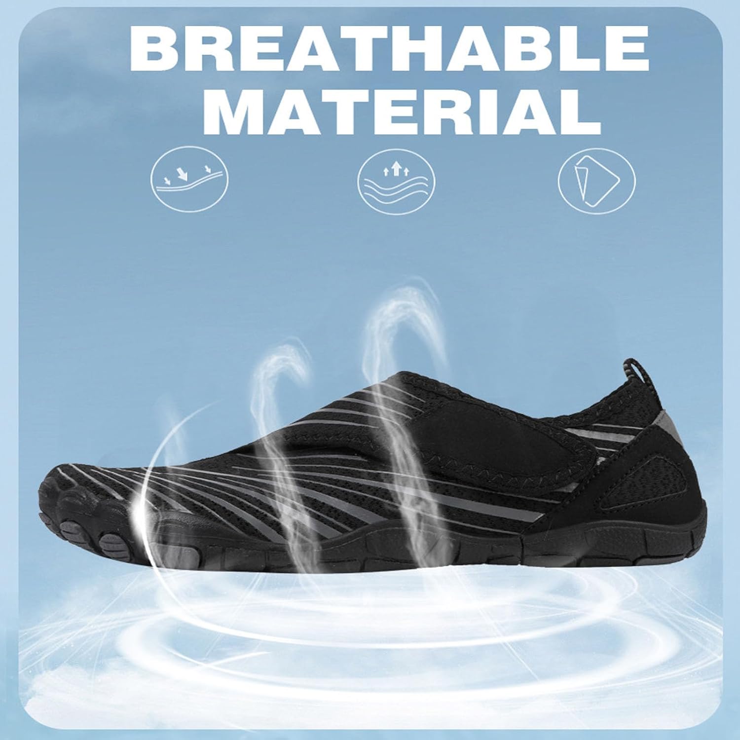 Кроссовки StoneLiquid Hike Barefoot для женщин и мужчин, водонепроницаемые, для трейлового бега, здоровые и противоскользящие, черный — фото 4