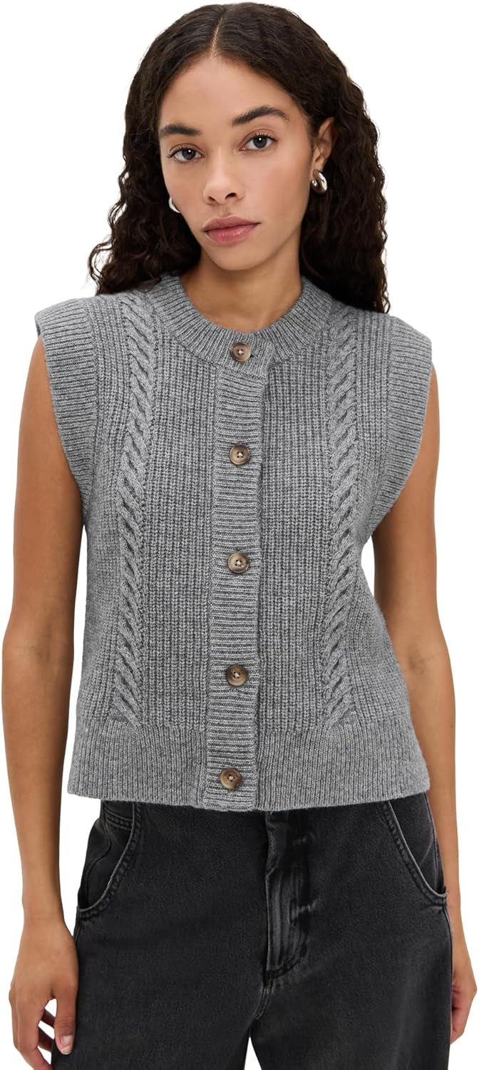 

Женский жилет-свитер Levi's INES Cable, Mid Heather Grey