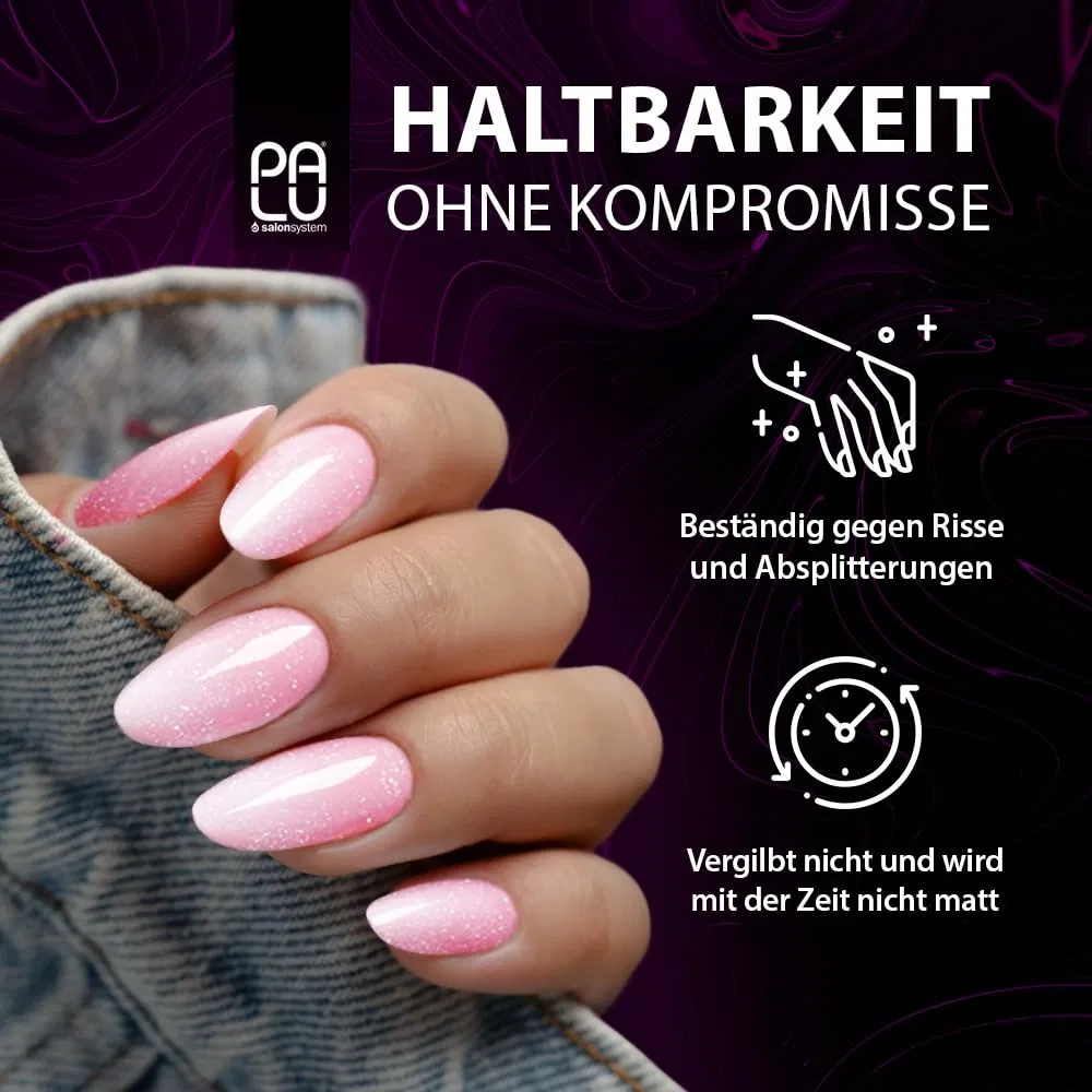 Гель-строитель для ногтей «Pro Light Builder Gel Sparkling Pink» 90 г от Palu Palu Salon System, Sparkling Pink — фото 4