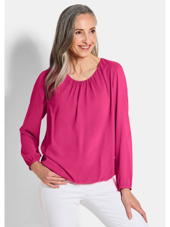 

Элегантная шифоновая блузка розового цвета GOLDNER