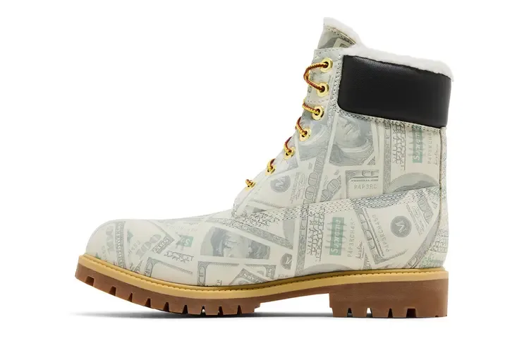 Supreme x MM6 Maison Margiela x Timberland 6 Inch Premium Waterproof Boot 'Money', кремовый — фото 3