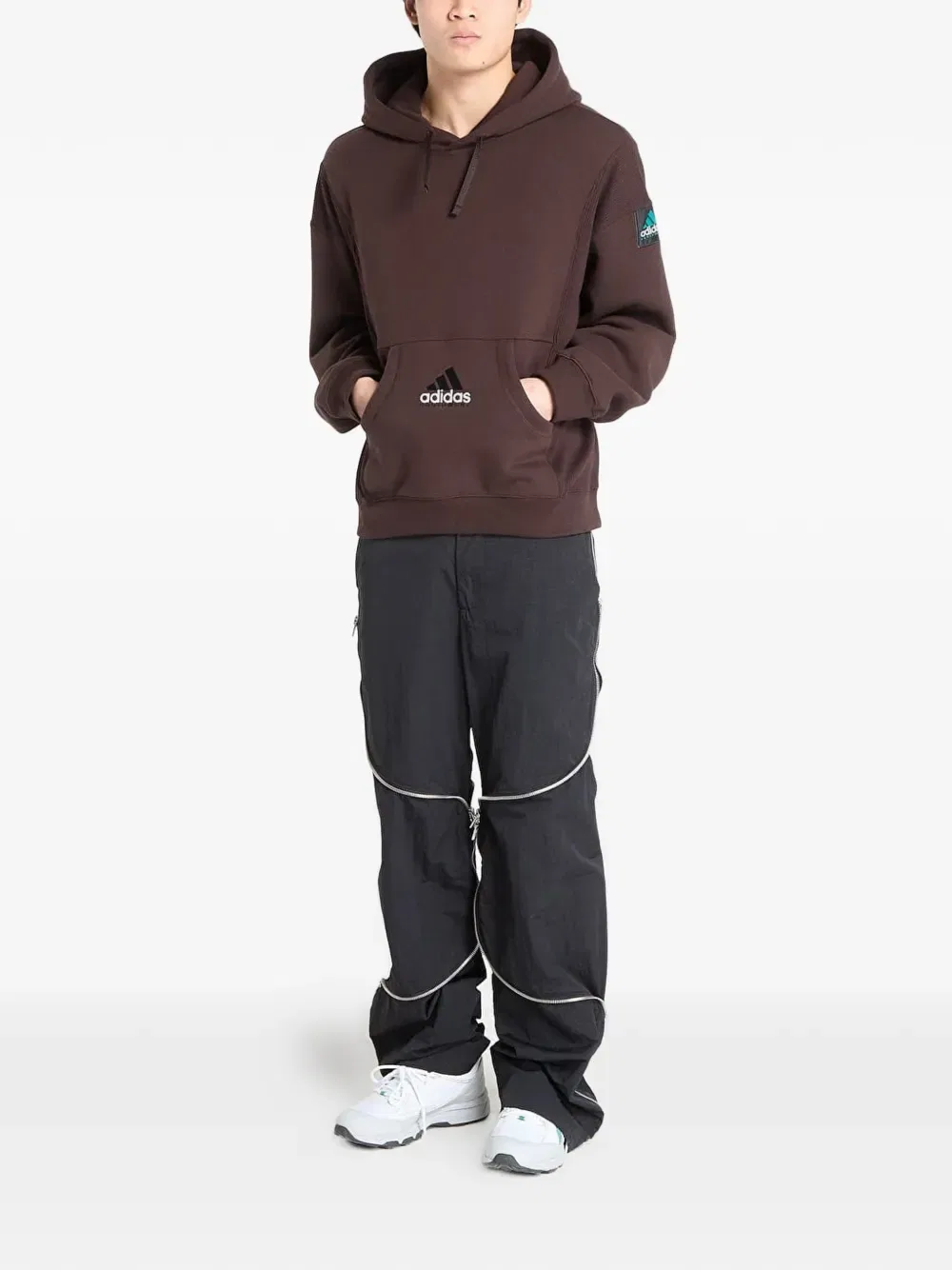 Худи с нашивкой с логотипом Equipment Adidas, коричневый — фото 2