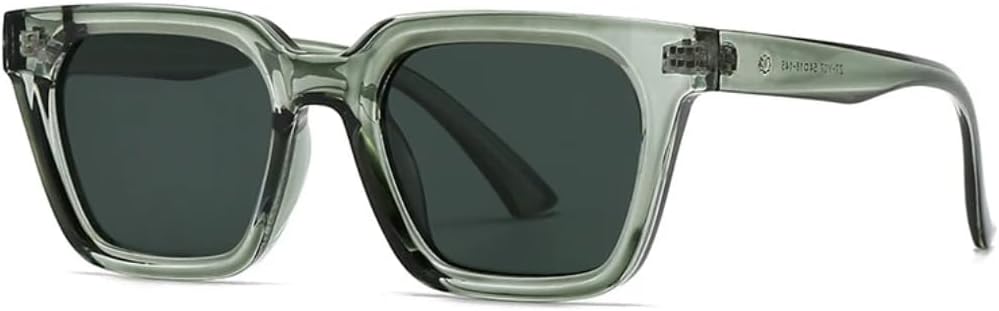 

Солнцезащитные очки для мужчин и женщин - защита UV400 - цветные линзы сине-зеленого цвета с заклепками для занятий спортом на открытом воздухе и вождения DSVIGF, Green Dark Green