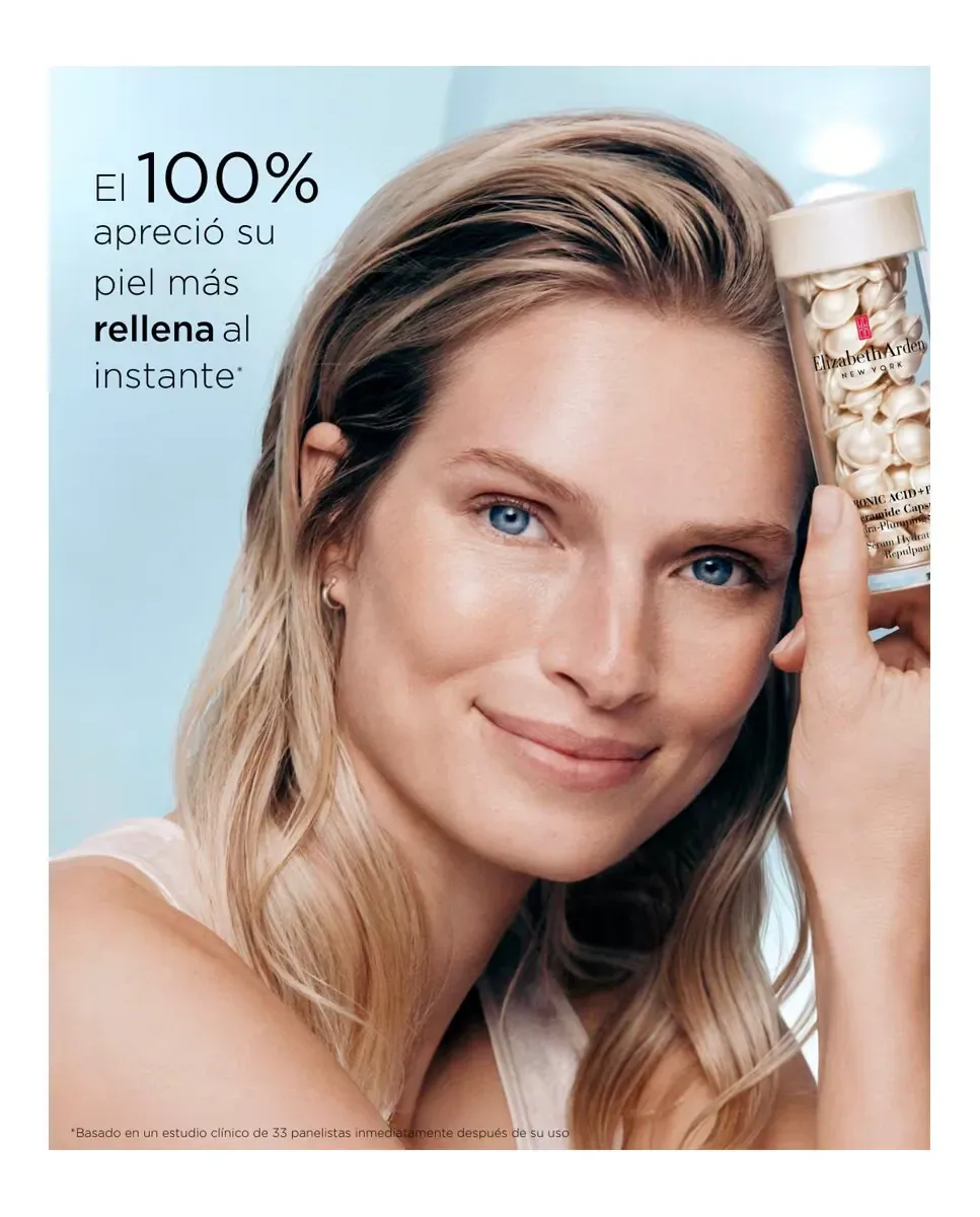 Сыворотка Elizabeth Arden — Гидро-наполняющая с гиалуроновой кислотой + пептиды, 60 одноразовых капсул — фото 4