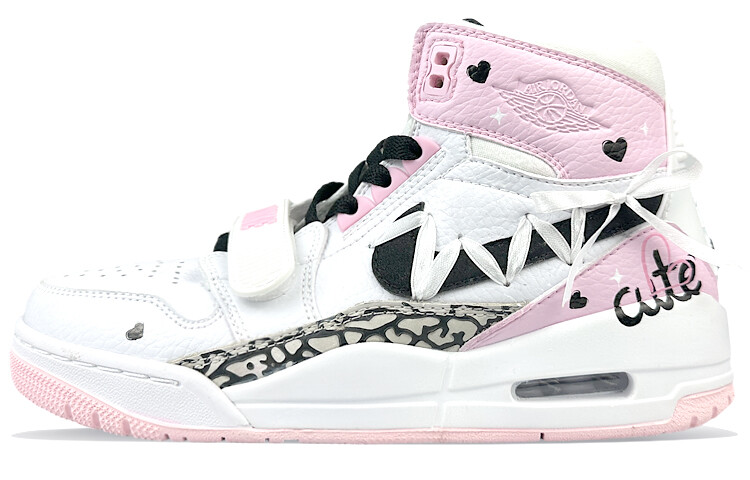 

Кроссовки Jordan Legacy 312 Vintage Basketball Shoes Women's High-top Pink, белый