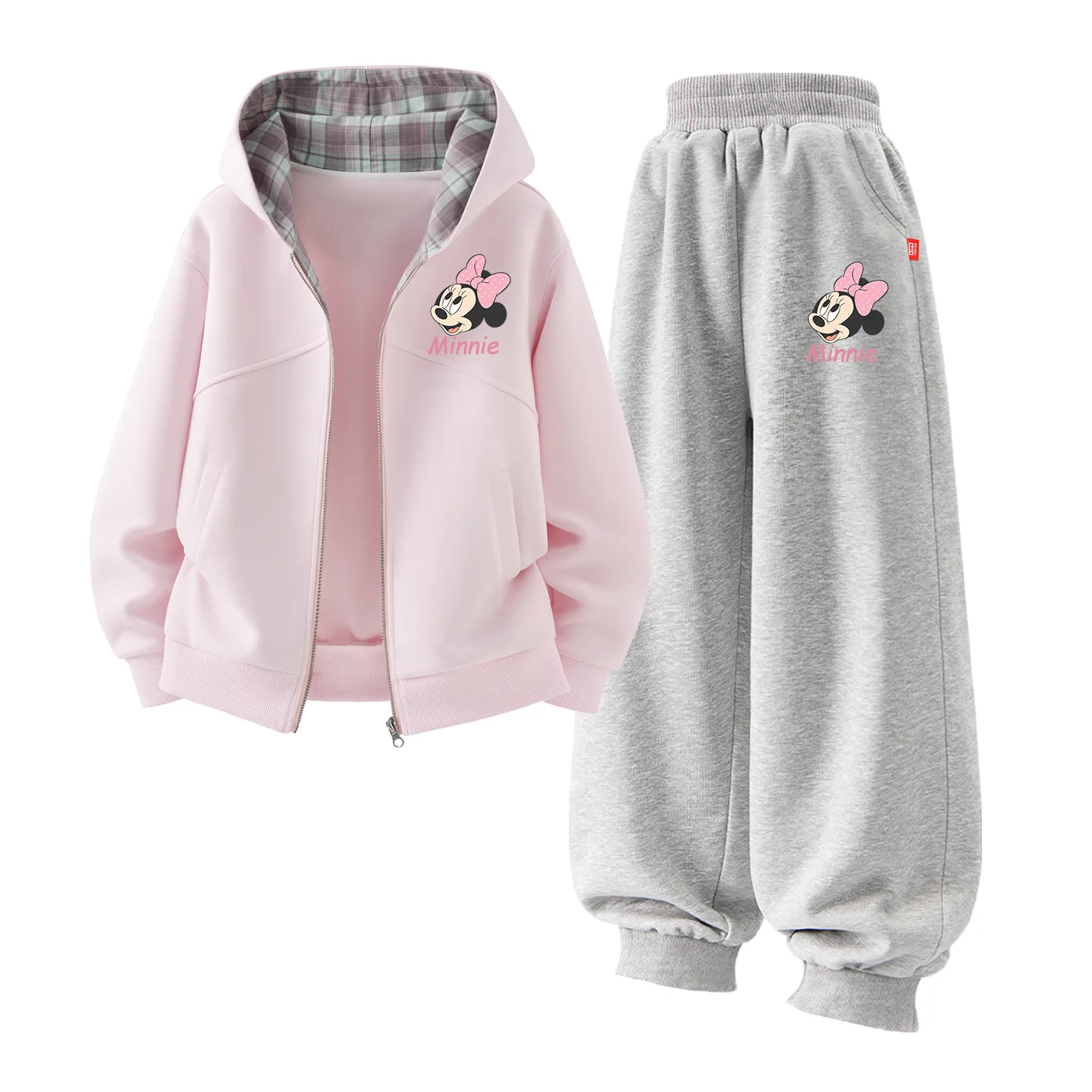 Детская повседневная спортивная футболка с круглым вырезом Disney, Di Surprise K Cherry Blossom Pink+Di Surprise K Gray